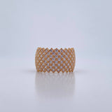 Churumbela Ring Points 5.25gr / T5 1/4 / White Zircons 18K Yellow Gold &