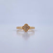 Ring Clover VCyA 2.5gr / T6 / Diamond Cut 18K Yellow Gold &