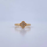 Ring Clover VCyA 2.5gr / T6 / Diamond Cut 18K Yellow Gold &