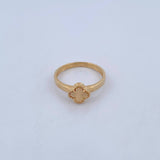 Ring Clover VCyA 2.5gr / T6 / Diamond Cut 18K Yellow Gold &