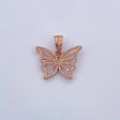 Pendant Butterfly 3.25gr / 2cm / White Zircons 18K Rose Gold &