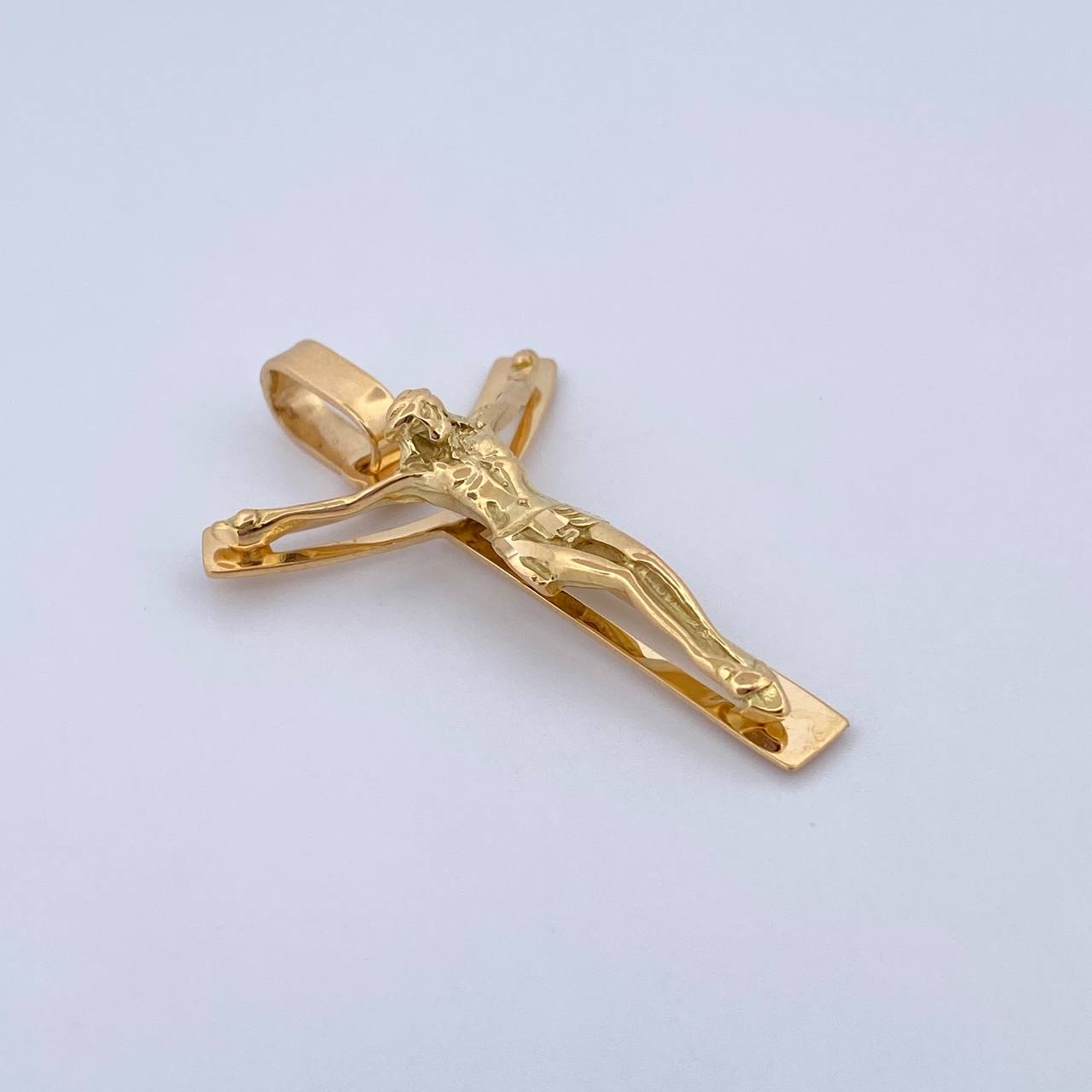 Pendant Cross Christ 5.65gr / 4.2cm / 18K Yellow Gold &