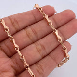 Rustic Chain Hourglass 9.65gr / 61.2cm / 3.2mm Dotted 18K Rose Gold $