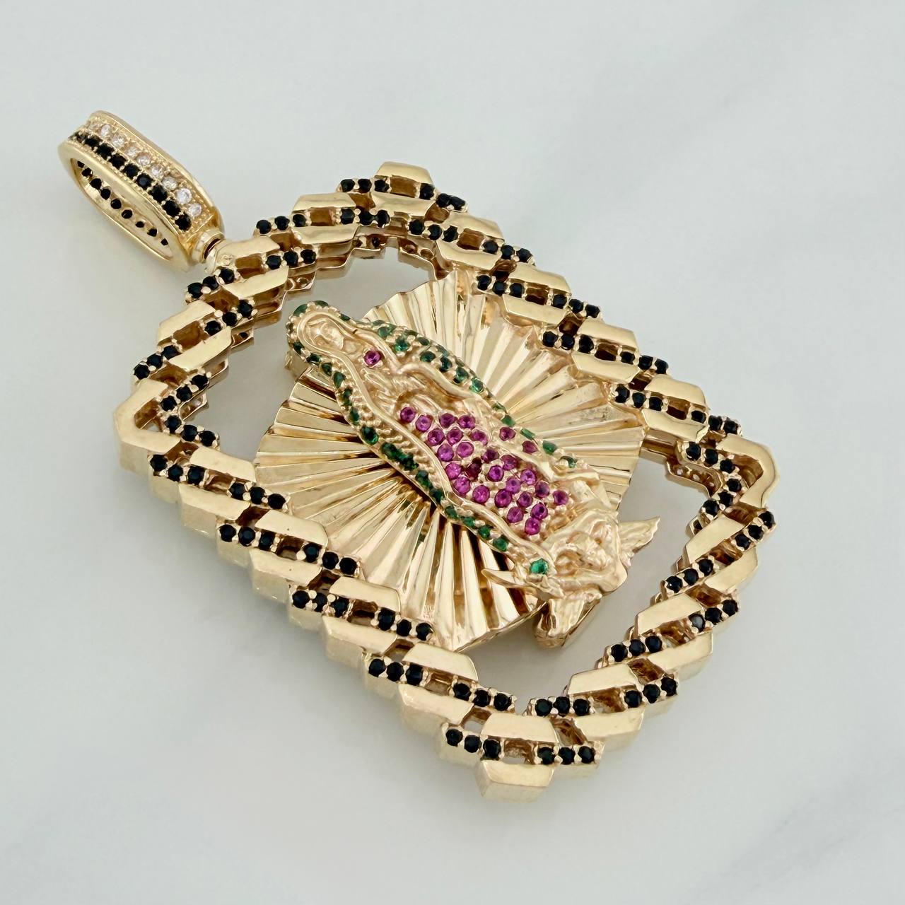 Dije Virgen Guadalupe Doble Faz 38.7 g / 2 1/4 in Oro Amarillo 18K