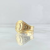 Virgin Miraculous Seal Ring 2.05gr / Size 9 / Matte 18K Yellow Gold