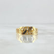 Interlinked Hexagon Ring 2.85gr / T8 / White Zircons 18K Yellow Gold