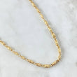 Cadena Rustica 13.1gr / 65cm / 4mm Corona Cruzada Oro Amarillo 18K