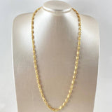 Cadena Rustica 13.1gr / 65cm / 4mm Corona Cruzada Oro Amarillo 18K