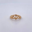 Crown Ring 15s 1.75gr / Size 7 / White Zircons 18K Yellow Gold &