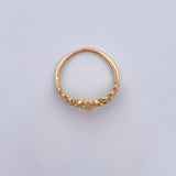 Crown Ring 15s 1.75gr / Size 7 / White Zircons 18K Yellow Gold &