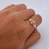 Crown Ring 15s 1.75gr / Size 7 / White Zircons 18K Yellow Gold &