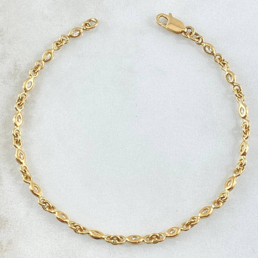 Bracelet Roll-On Scales 4.9gr / White Zircons Yellow Gold 18K
