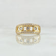 Ring Track Trio of Bubbles 3gr / T7 3/4 / White Zirconia Yellow Gold 18K