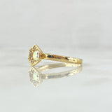 Anillo Halo Hexagonal 1.65gr / T6 / Circones Blancos Tornasol Oro Amarillo 18K *