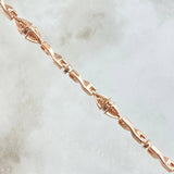 Pulso Rustico Dubai Entorchado 19.35gr / 19cm / 4mm Oro Rosa 18K ©