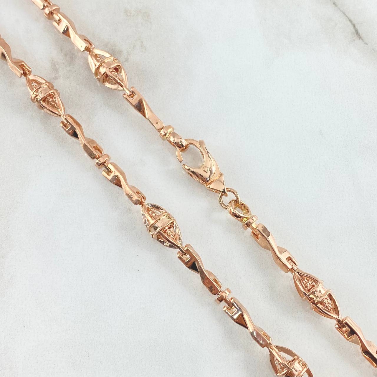 Rustic Chain Dubai Twisted 56.25gr / 60cm / 4mm 18K Rose Gold ©