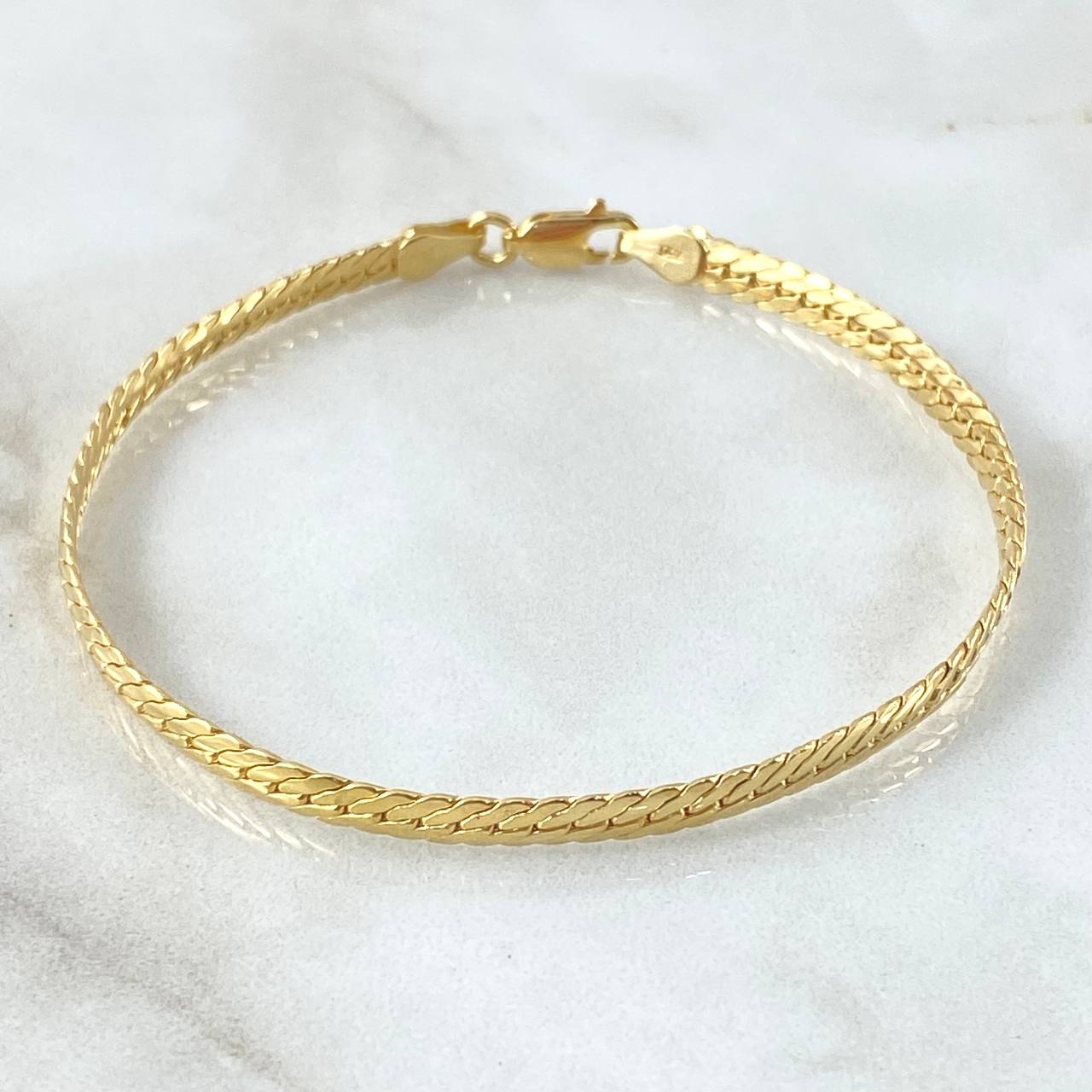 Pulso Serpiente 4.5gr / 19cm / 4mm Oro Amarillo +3 18K