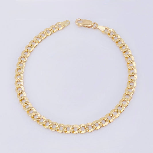 Pulso Cubano 4gr / 7 3/4 in / 5.2mm Oro Amarillo +1 18K *