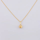 Set Cadena Aro Seguido + Dije Corazón / 0,95gr / 17 3/4 in Oro Amarillo 18K