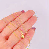Set Cadena Aro Seguido + Dije Corazón / 0,95gr / 17 3/4 in Oro Amarillo 18K