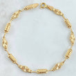 Rustic Cylinder Bracelet 4.8gr / 20.8cm / 18K Gold ©