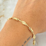 Rustic Cylinder Bracelet 4.8gr / 20.8cm / 18K Gold ©