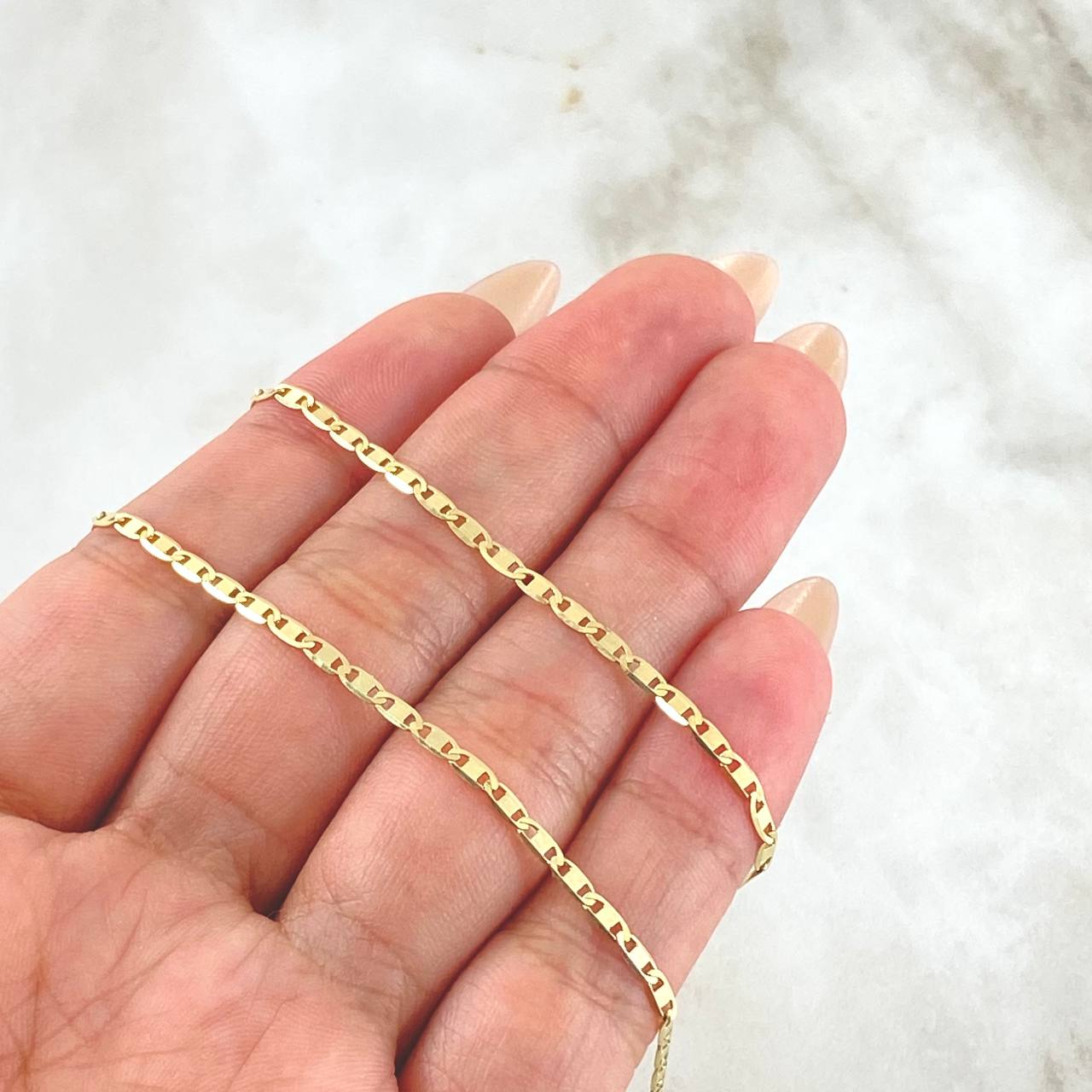 Cadena Plana 4.75gr / 60cm / +3 Oro 18K