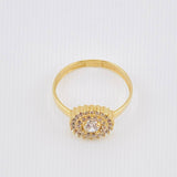 Anillo Flor Tupida 2.35gr / T5 1/2 / Oro Amarillo 18K