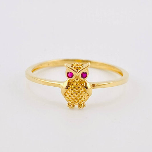 Anillo Buho 1.45gr / T7 / Oro Amarillo 18K