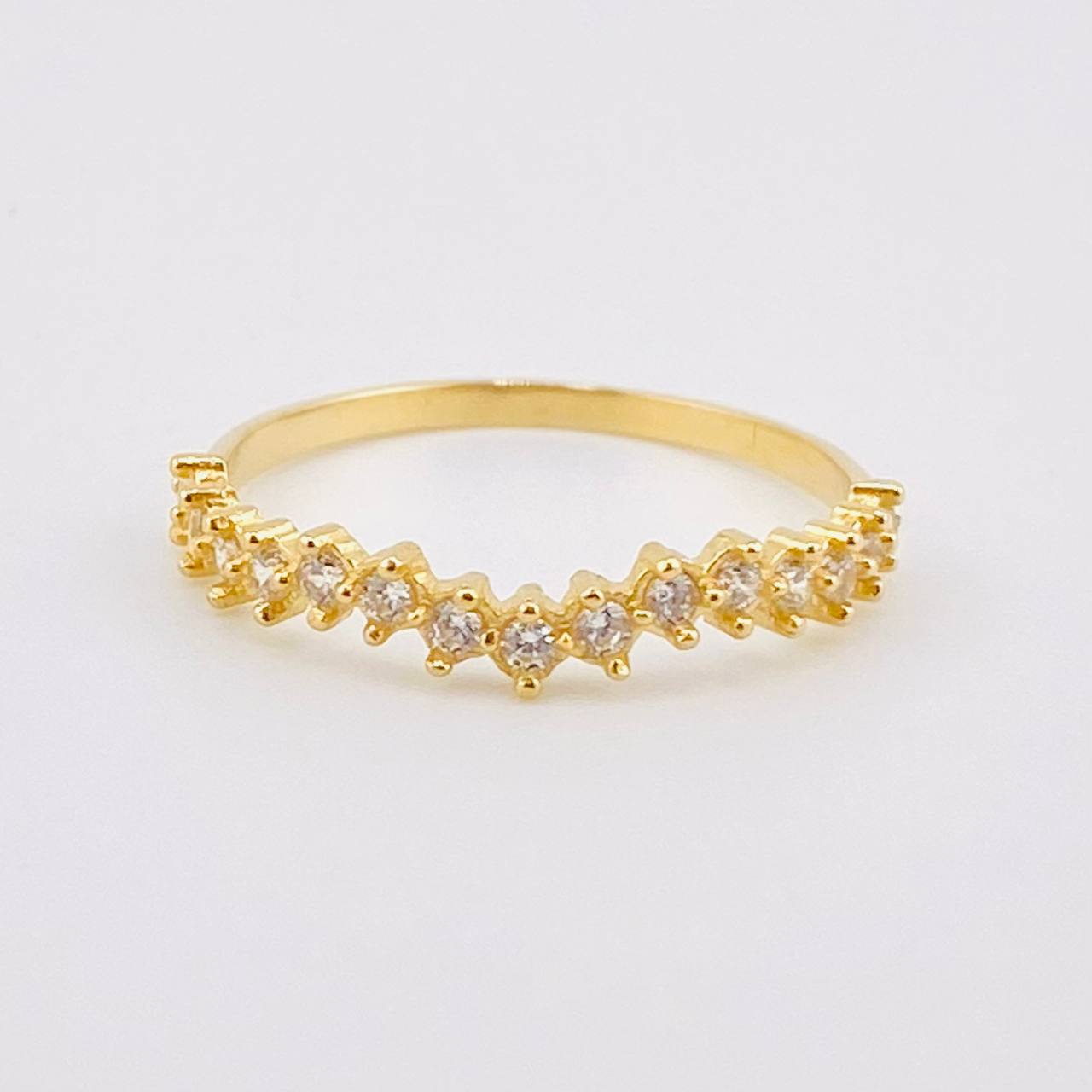 Dense Wave Curve Ring 1.3gr / T6 1/2 / 18K Yellow Gold