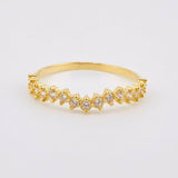 Dense Wave Curve Ring 1.3gr / T6 1/2 / 18K Yellow Gold