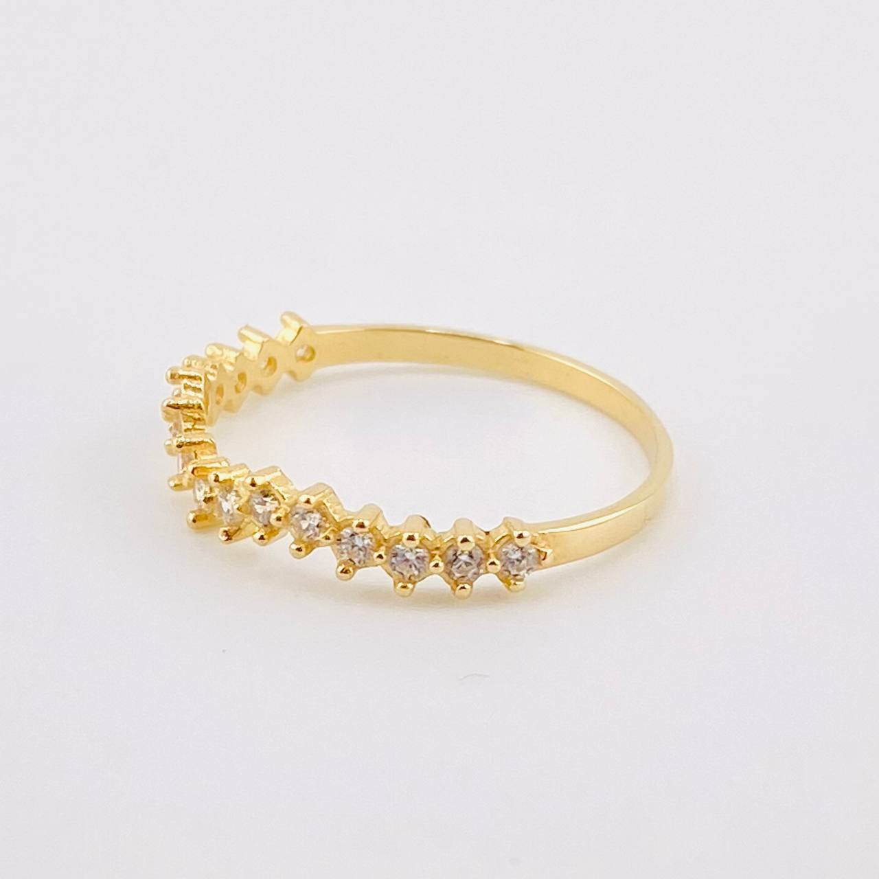 Dense Wave Curve Ring 1.3gr / T6 1/2 / 18K Yellow Gold