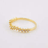Dense Wave Curve Ring 1.3gr / T6 1/2 / 18K Yellow Gold