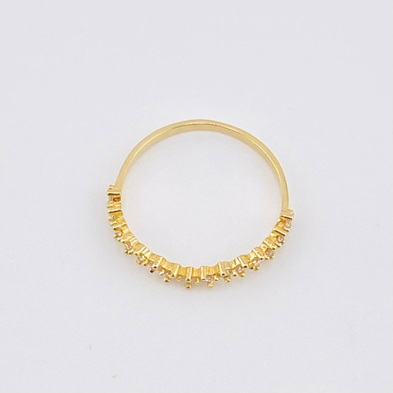 Dense Wave Curve Ring 1.3gr / T6 1/2 / 18K Yellow Gold