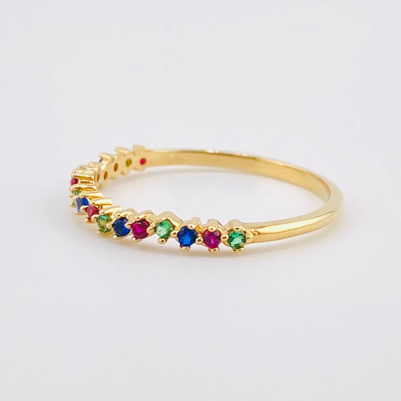 Anillo Ola Carril 1.15gr / T6 / Oro Amarillo 18K