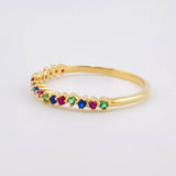 Anillo Ola Carril 1.15gr / T6 / Oro Amarillo 18K