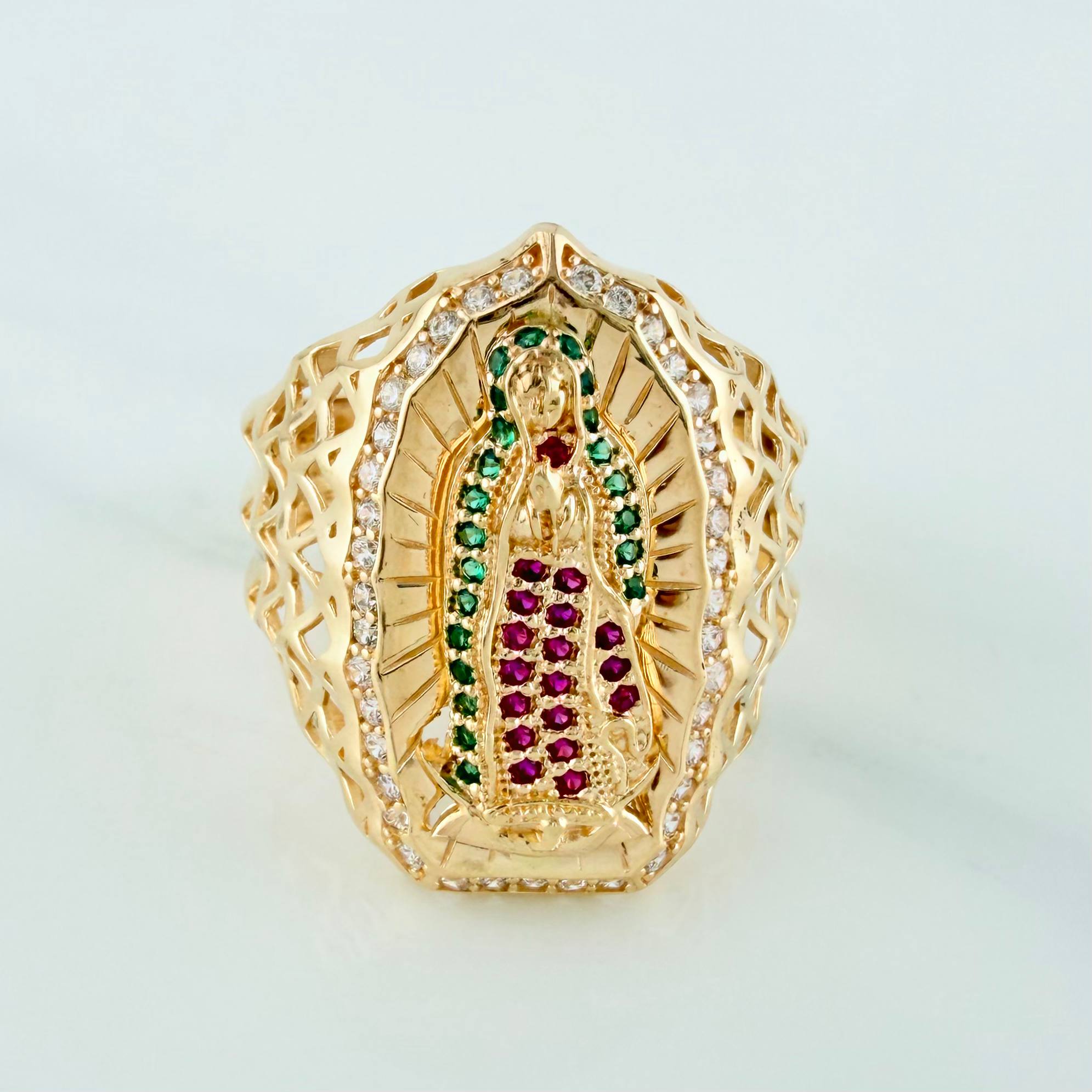 Anillo Virgen Guadalupe 8 g / T12 Oro Amarillo 18K