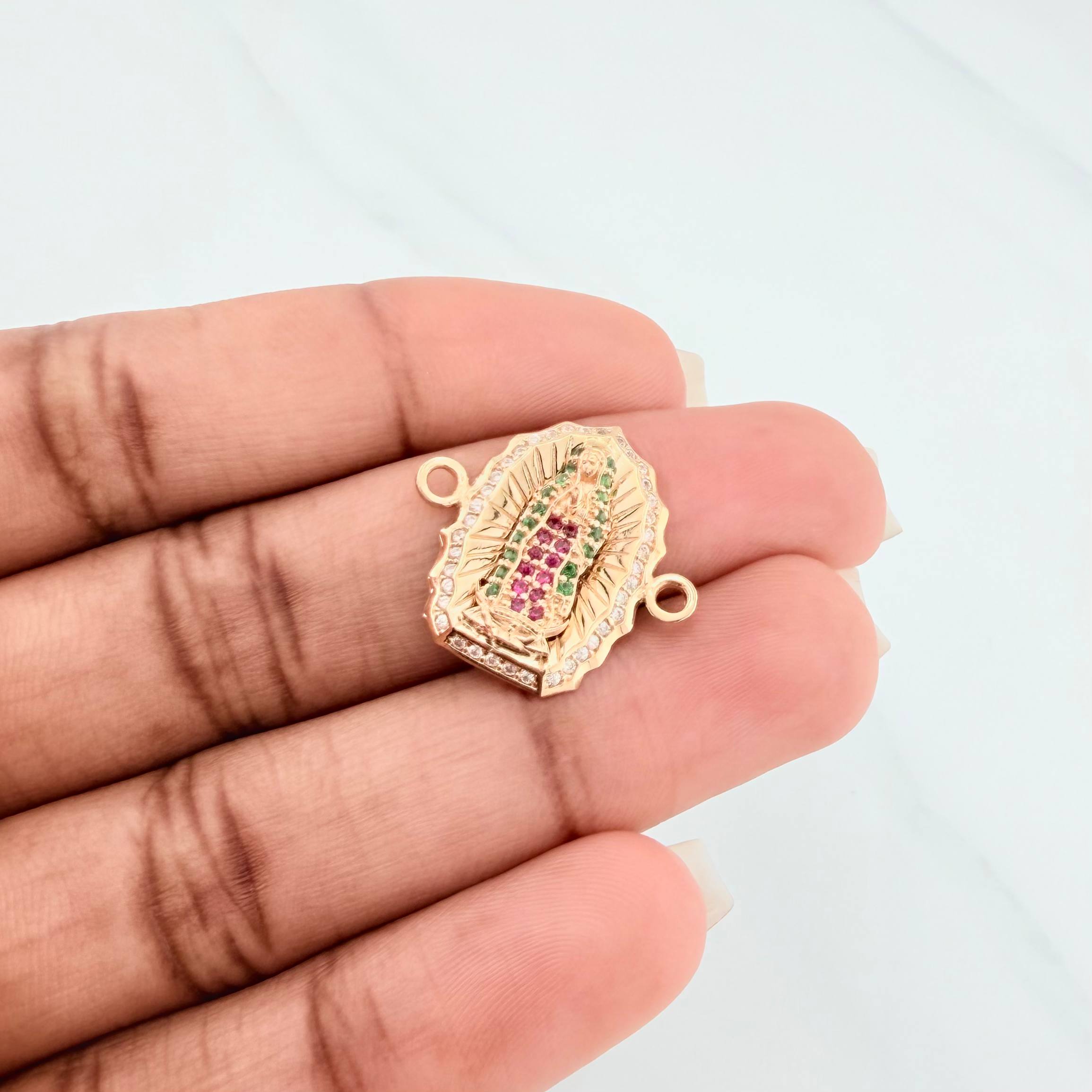 Charm Virgin Guadalupe 2.5 g / 3/4 in Yellow Gold 18K