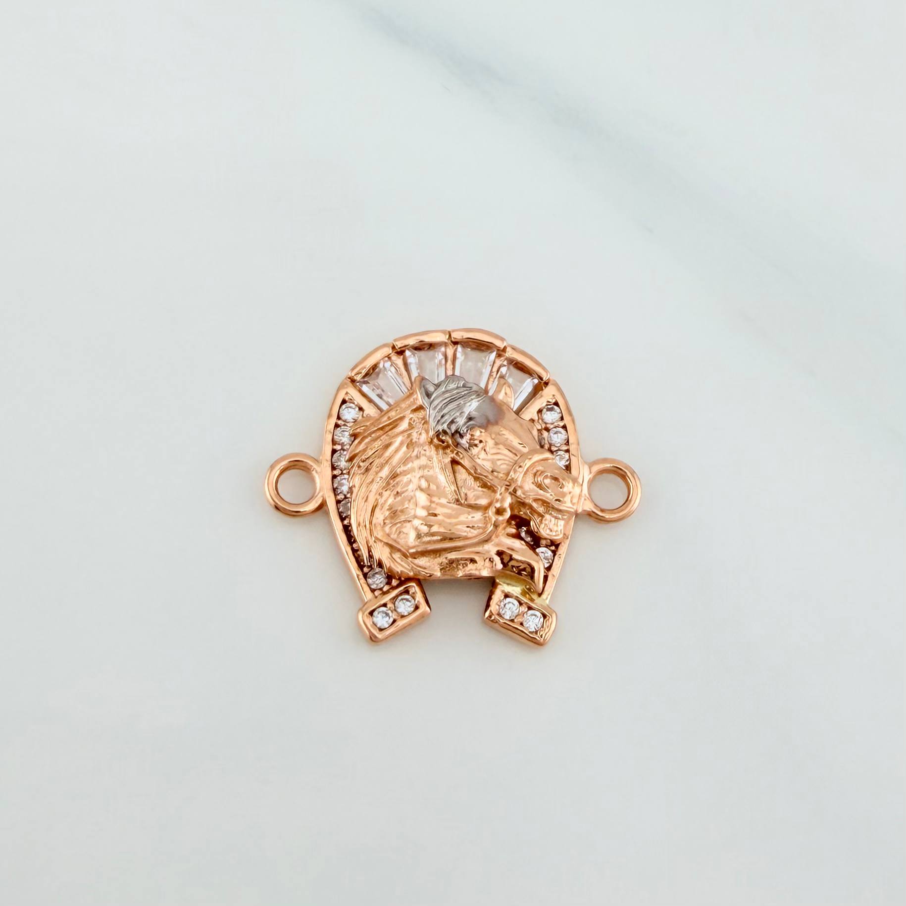 Herraje Herradura Caballo 2.2 g / 3/4 in Oro Rosa 18K
