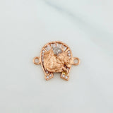 Herraje Herradura Caballo 2.2 g / 3/4 in Oro Rosa 18K