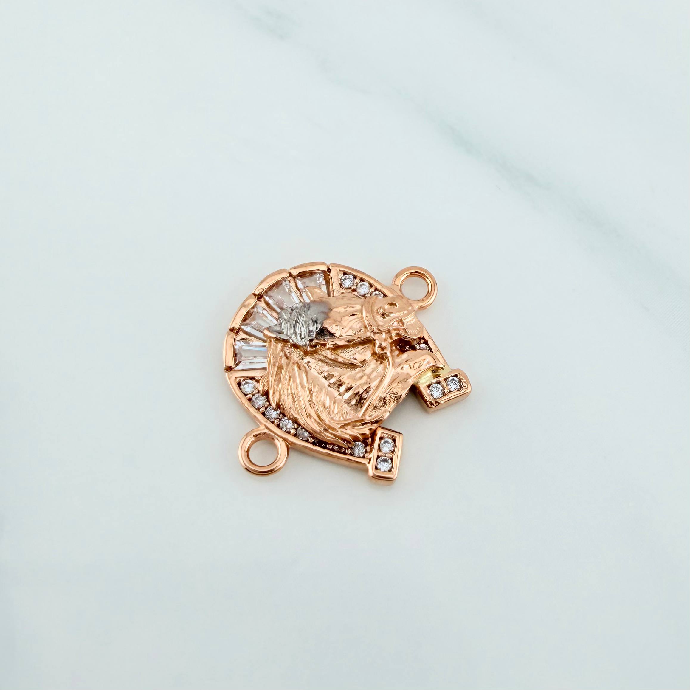 Herraje Herradura Caballo 2.2 g / 3/4 in Oro Rosa 18K