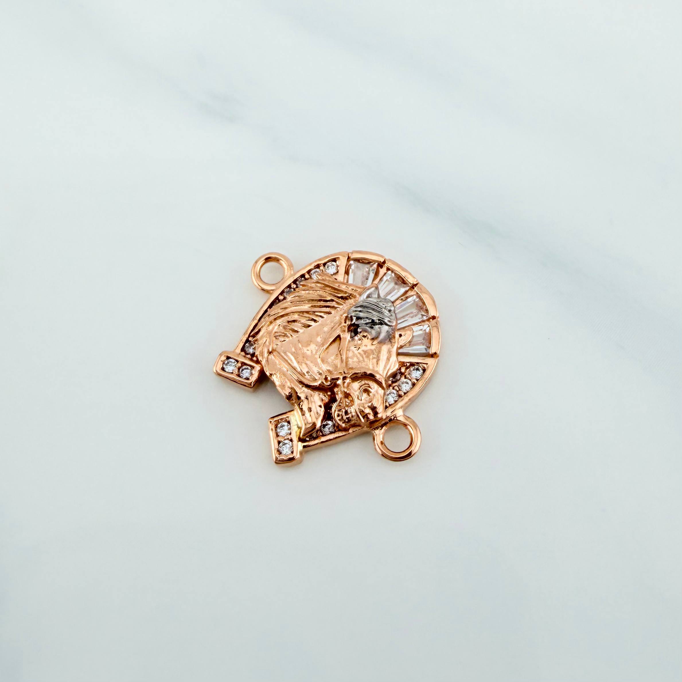 Herraje Herradura Caballo 2.2 g / 3/4 in Oro Rosa 18K