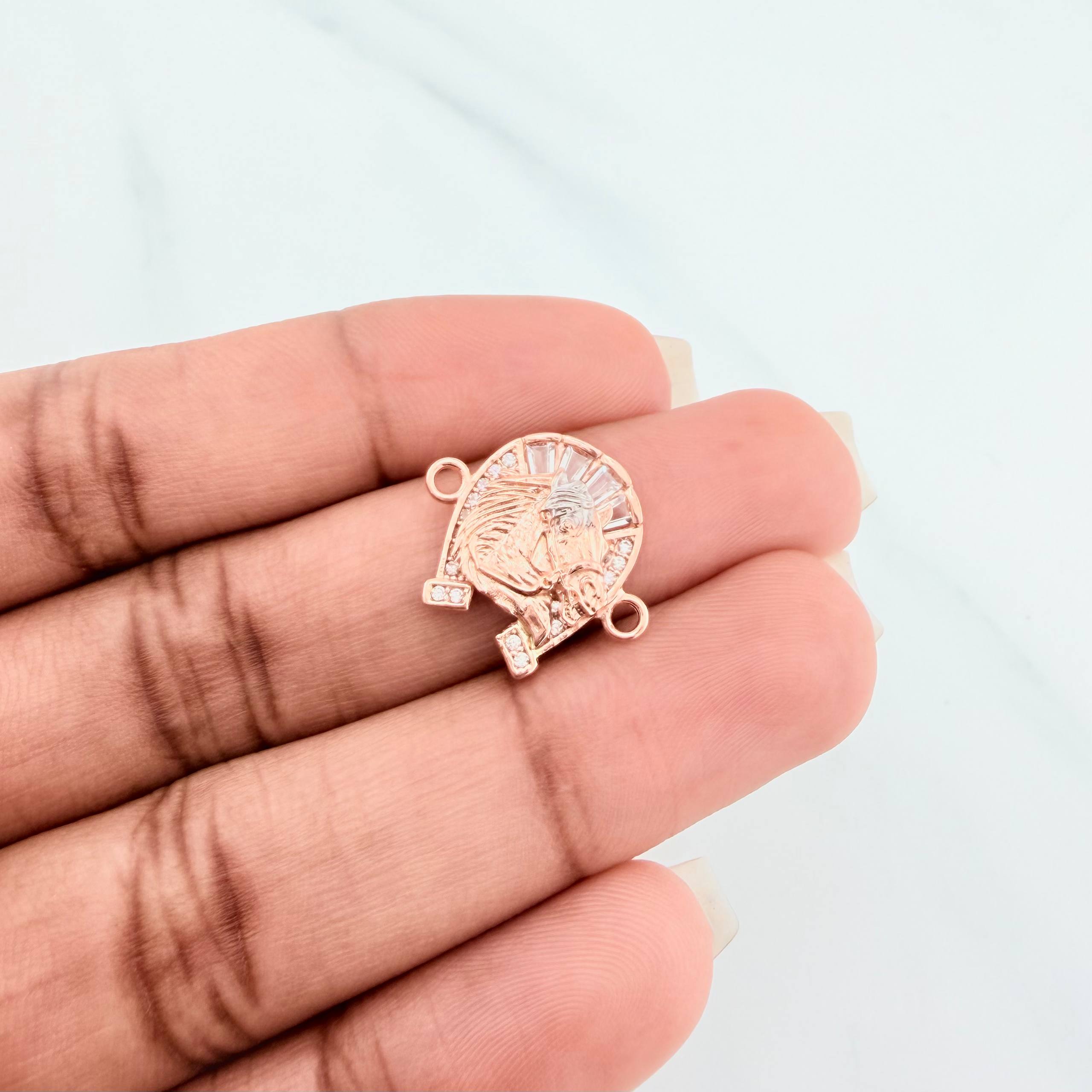 Herraje Herradura Caballo 2.2 g / 3/4 in Oro Rosa 18K