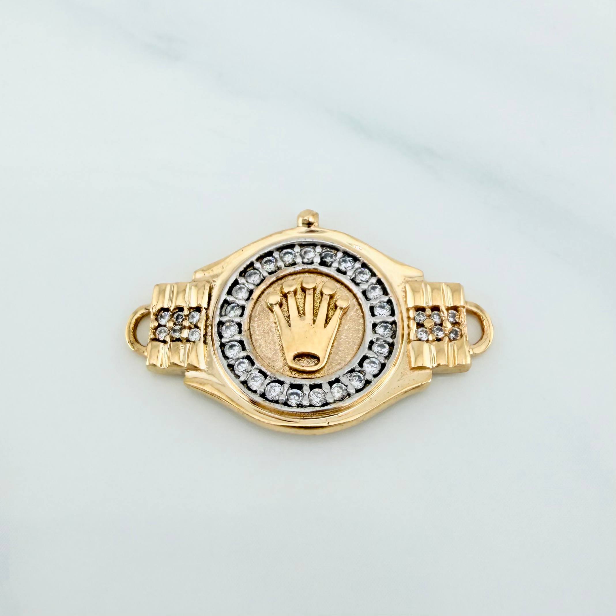 Charm Crown 3.2 g / 1 in Two Yellow White Gold 18K