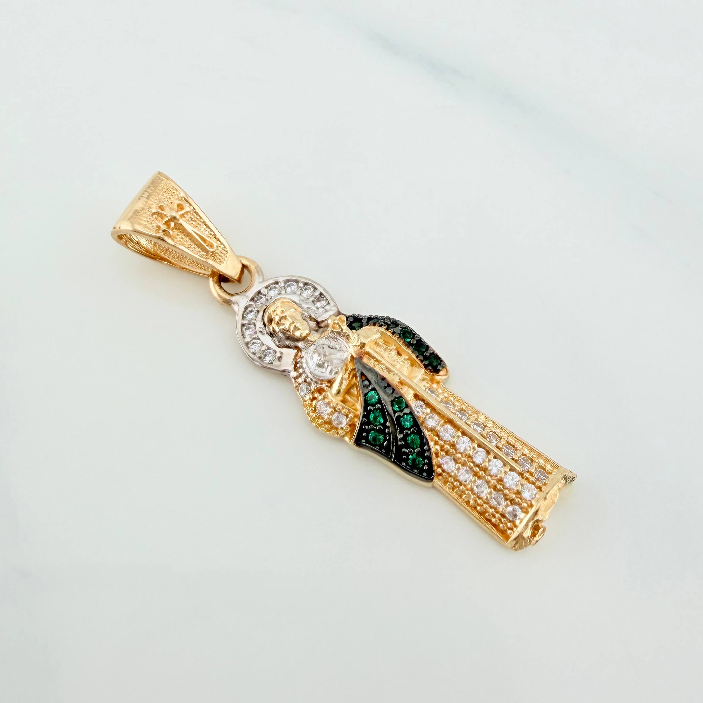 Pendant Saint Jude Thaddeus 2.85 g / 1 1/2 in Three Golds 18K