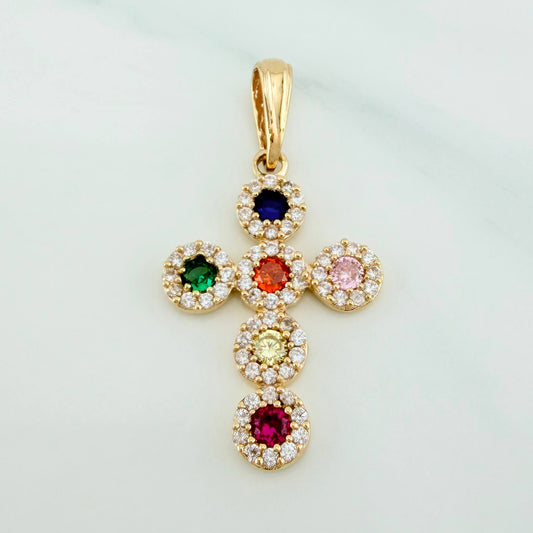 Dije Cruz Tupida 2.4 g / 1 1/2 in Oro Amarillo 18K