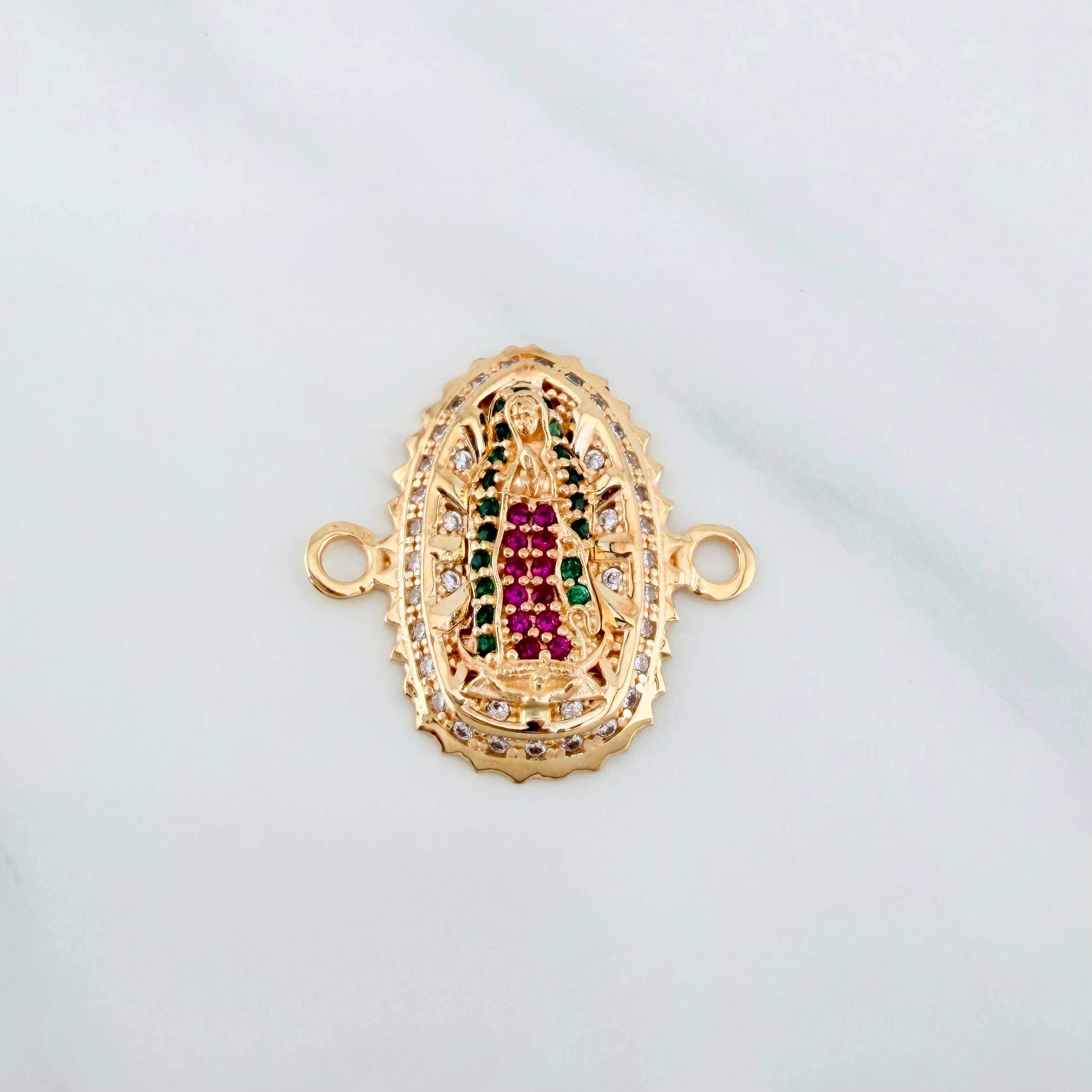 Herraje Virgen Guadalupe 1.2 g / 1/2 in Oro Amarillo 18K