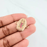 Herraje Virgen Guadalupe 1.2 g / 1/2 in Oro Amarillo 18K