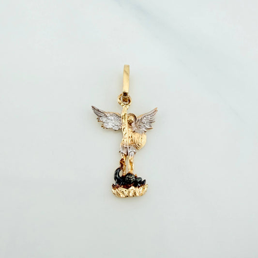 Dije San Miguel Arcangel 0.9 g / 1 in Tres Oros 18K
