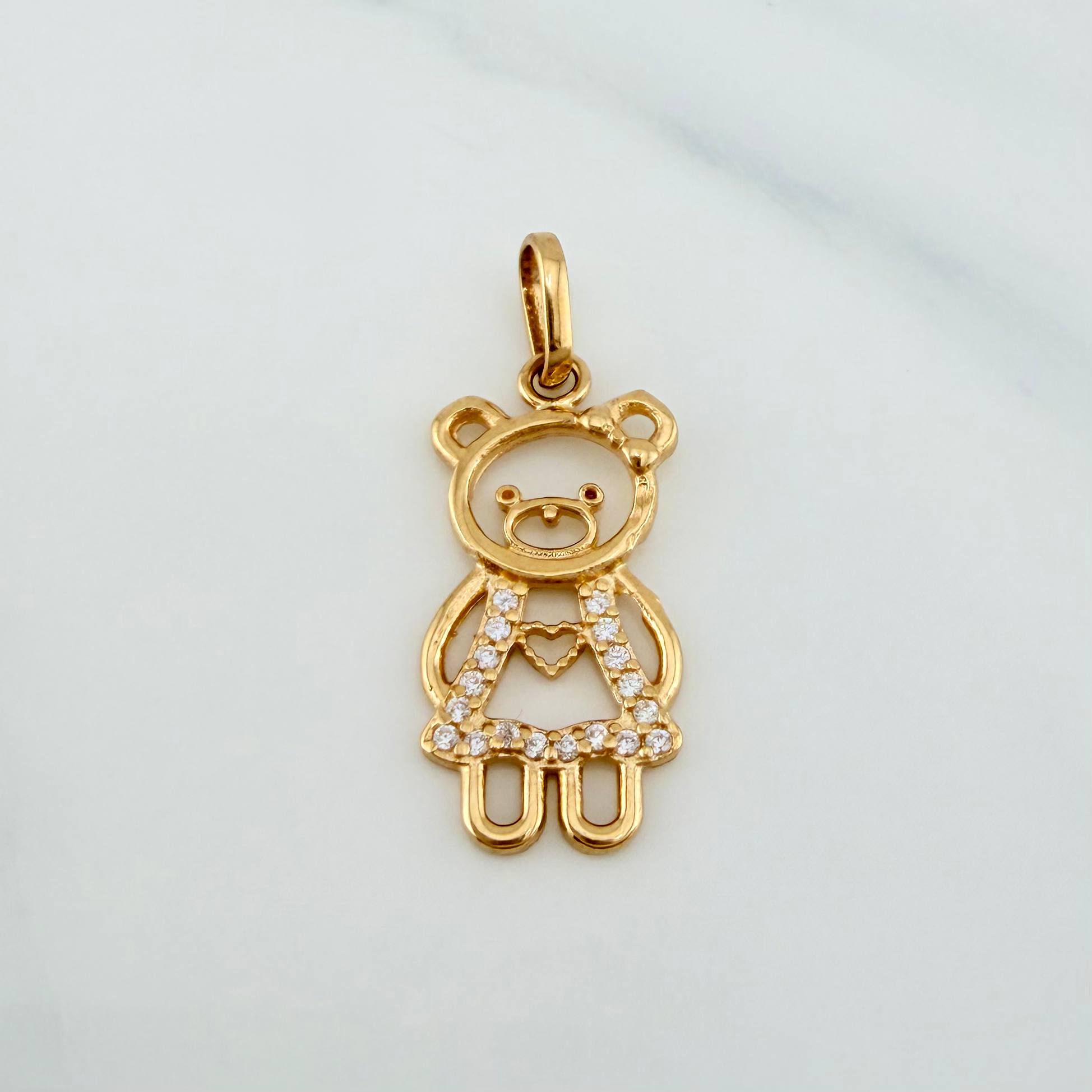 Pendant Bear Silhouette 1.3 g / 1 in 18K Yellow Gold